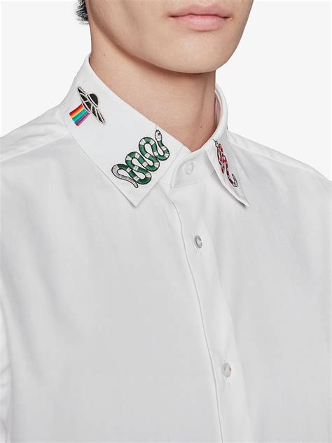 gucci cotton shirt with symbols